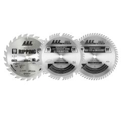 Amana Tool A.G.E. Series Table Saw Blades 3-Piece Cabinetry Set 