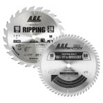 Amana Tool A.G.E. Series Table Saw Blades – Rip & Crosscut 2-Pack
