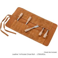 Leather 14-Pocket Chisel Roll