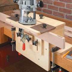 SN11240 A shop-made Router Mortising Jig that gives you precise, smooth, straight, and parallel mortises.
