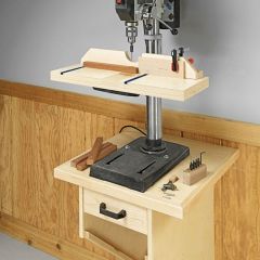 Woodsmith Wall-Mounted Drill Press Table Printed Standard Plan & Premium Shop Drawings