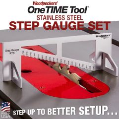 Step Gauge RTS over saw blade setting depth of cut.