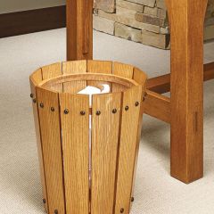 Woodsmith Craftsman-Style Wastepaper Basket Standard Plan & Premium Shop Drawings